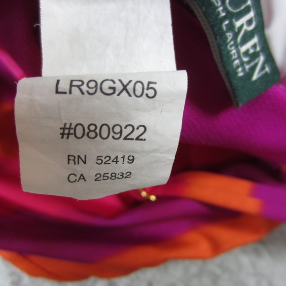 Lauren Ralph Lauren Swimsuit Womens 10 One piece  stretchy Beach colorful *Read* - Picture 12 of 15